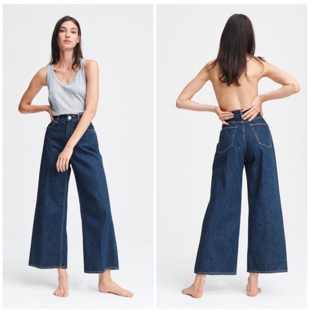 Rag & Bone Ruth Super High Rise Wide Leg Ankle Jeans 29